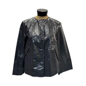 Zara Woman Limited Edition 2 Button Closure Water Repellent Jacket Size M Gray